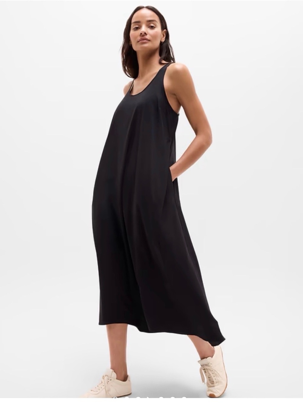 Athleta Black Midi Tank Dress